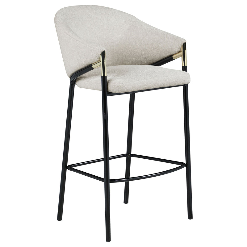 Sillas de bar tapizadas en tela Chadwick, beige (juego de 2)