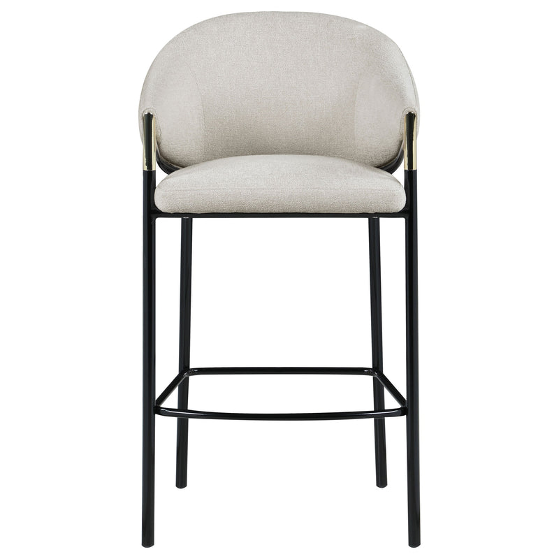 Sillas de bar tapizadas en tela Chadwick, beige (juego de 2)