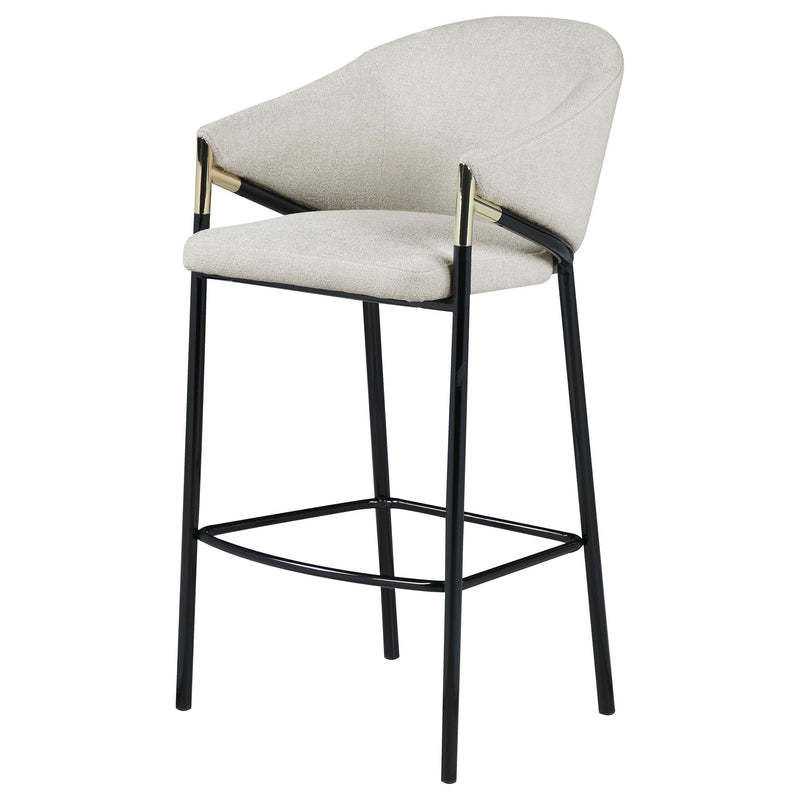 Sillas de bar tapizadas en tela Chadwick, beige (juego de 2)