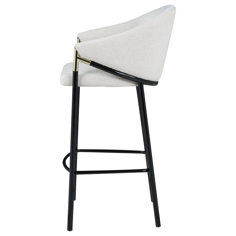 Sillas de bar tapizadas en tela Chadwick, beige (juego de 2)