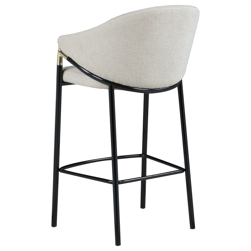 Sillas de bar tapizadas en tela Chadwick, beige (juego de 2)