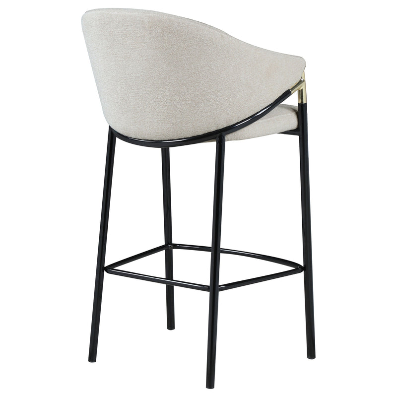 Sillas de bar tapizadas en tela Chadwick, beige (juego de 2)