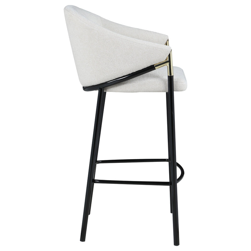 Sillas de bar tapizadas en tela Chadwick, beige (juego de 2)