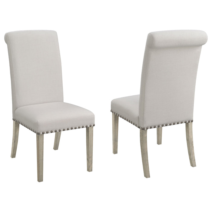 Salem Upholstered Side Chairs Rustic Smoke and Grey (Set of 2)