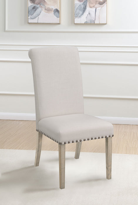 Salem Fabric Upholstered Dining Side Chair Beige (Set of 2)