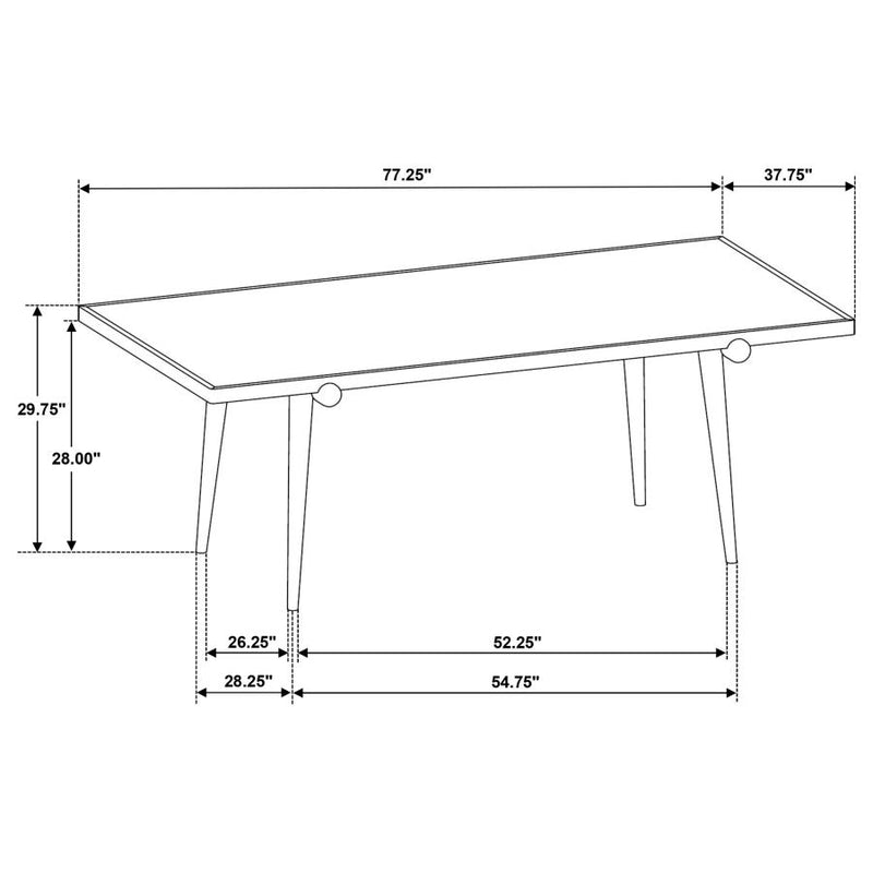 Fabra 79-inch Rectangular Wood Dining Table