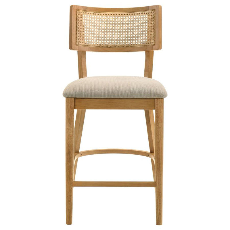 Fabra Cane Back Counter Height Chair Honey Wheat (Set of 2)