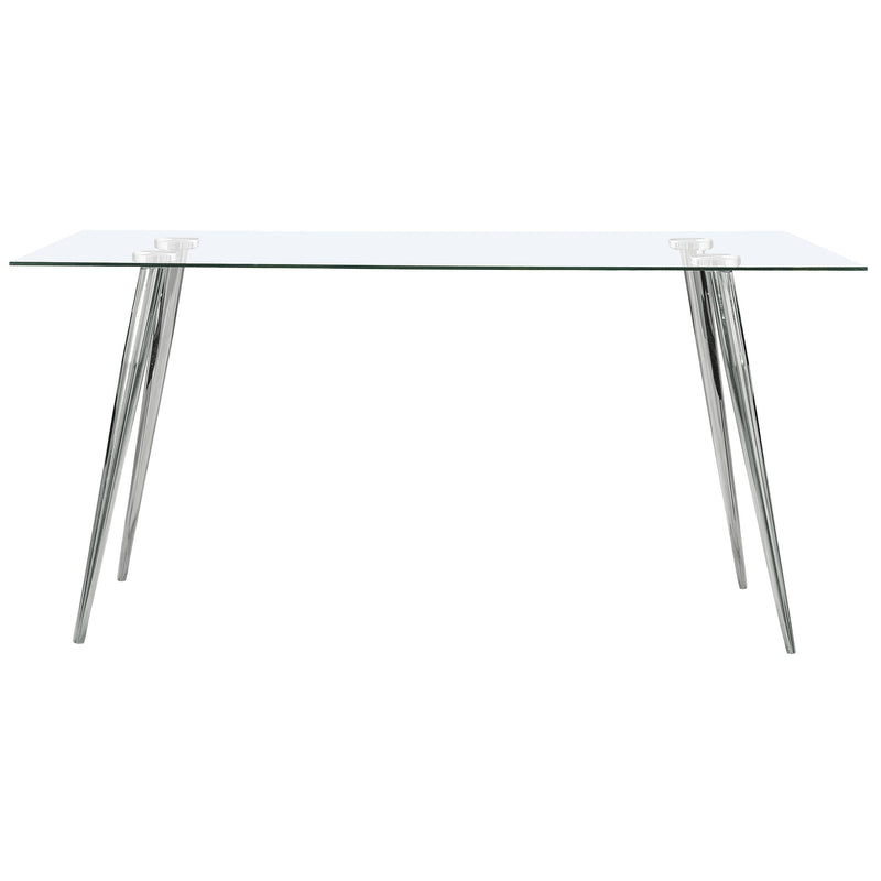 Mesa de comedor Gilman rectangular de cristal de 64 pulgadas