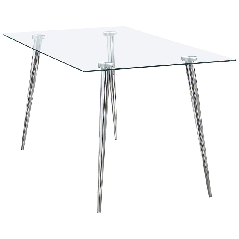 Mesa de comedor Gilman rectangular de cristal de 64 pulgadas