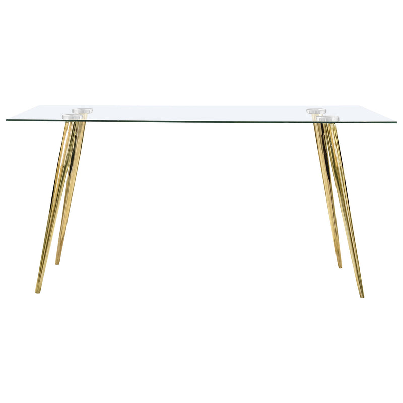 Mesa de comedor Gilman rectangular de cristal de 64 pulgadas