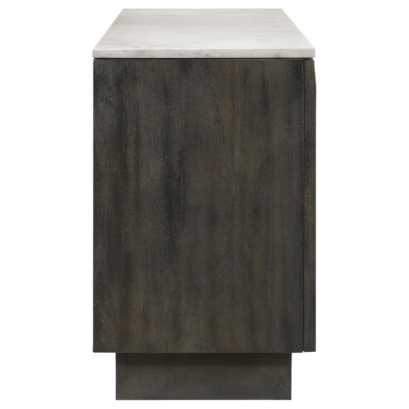 Dennis 3-door Marble Top Sideboard Buffet