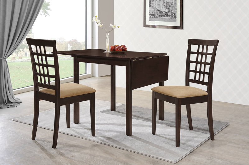 Mesa de comedor extensible rectangular Kelso de 52 pulgadas color capuchino