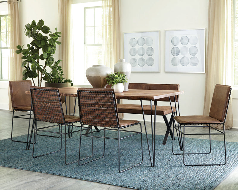 Mesa de comedor Sherman Live Edge de 71 pulgadas, acacia natural