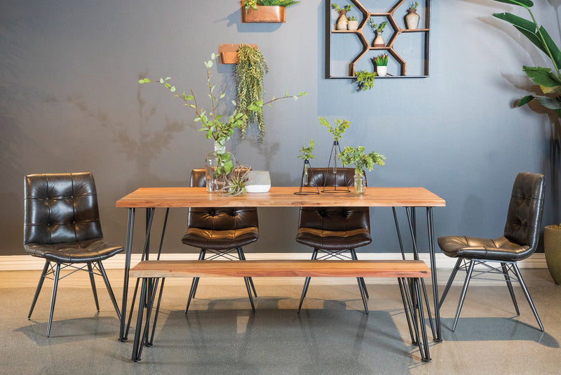 Mesa de comedor Sherman Live Edge de 71 pulgadas, acacia natural