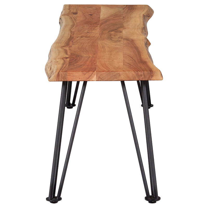 Banco de comedor Sherman de madera, acacia natural