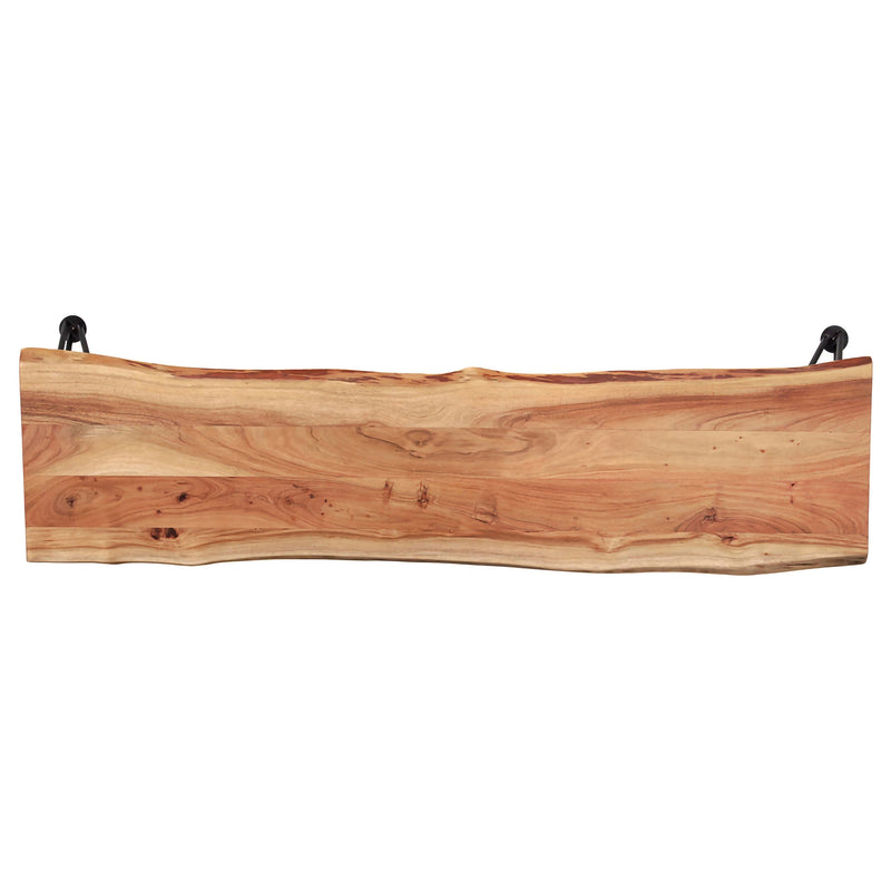 Banco de comedor Sherman de madera, acacia natural