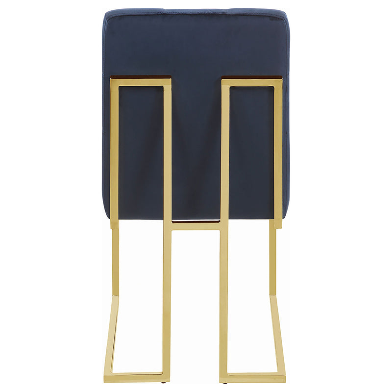 Silla de comedor auxiliar Cisco tapizada en terciopelo (juego de 2)