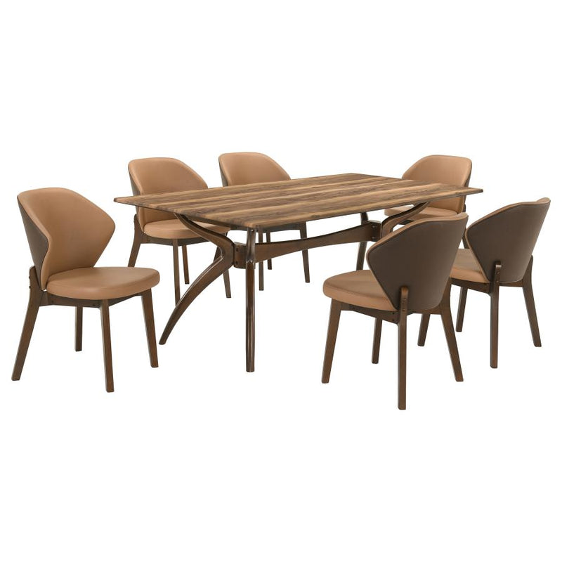 Randolph 7-piece SmartTopª Rectangular Dining Set Sheesham and Brown