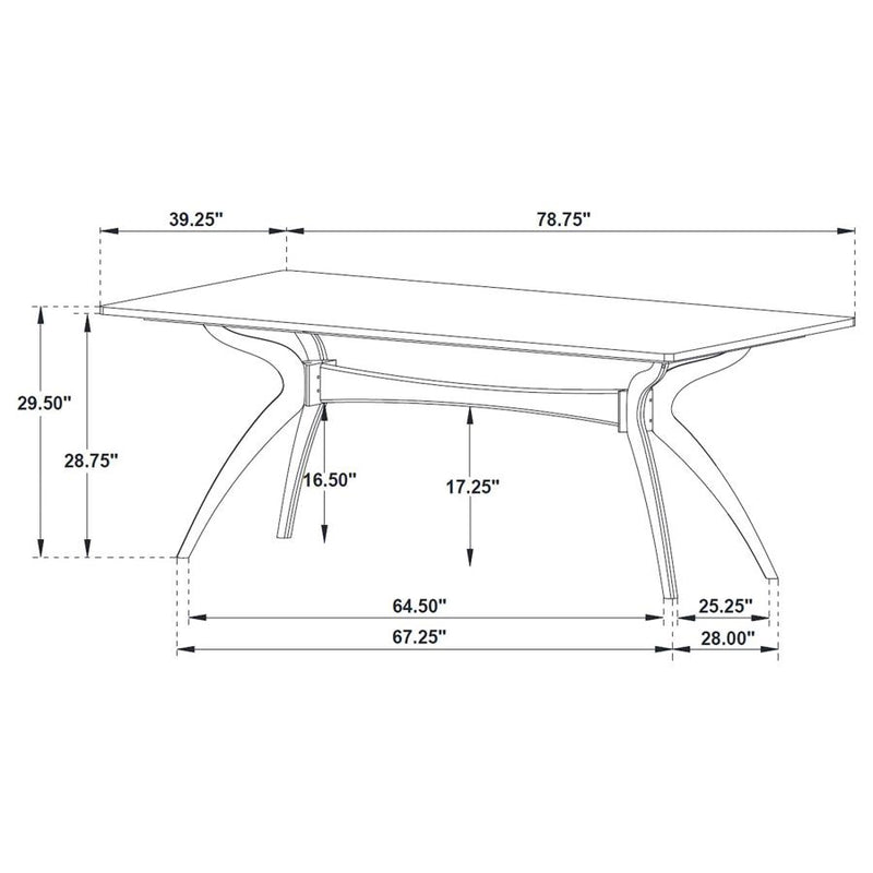 Randolph 79-inch SmartTopª Rectangular Dining Table Sheesham and Brown