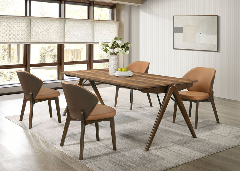 Juego de comedor rectangular Randolph de 79 pulgadas, Palisandro y Marrón