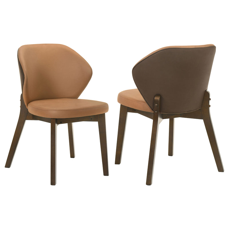 Silla de comedor auxiliar Randolph, color caramelo y marrón (juego de 2)