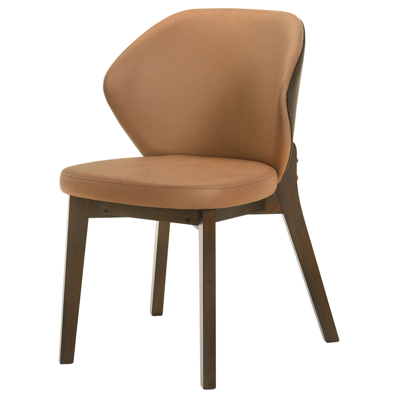 Silla de comedor auxiliar Randolph, color caramelo y marrón (juego de 2)