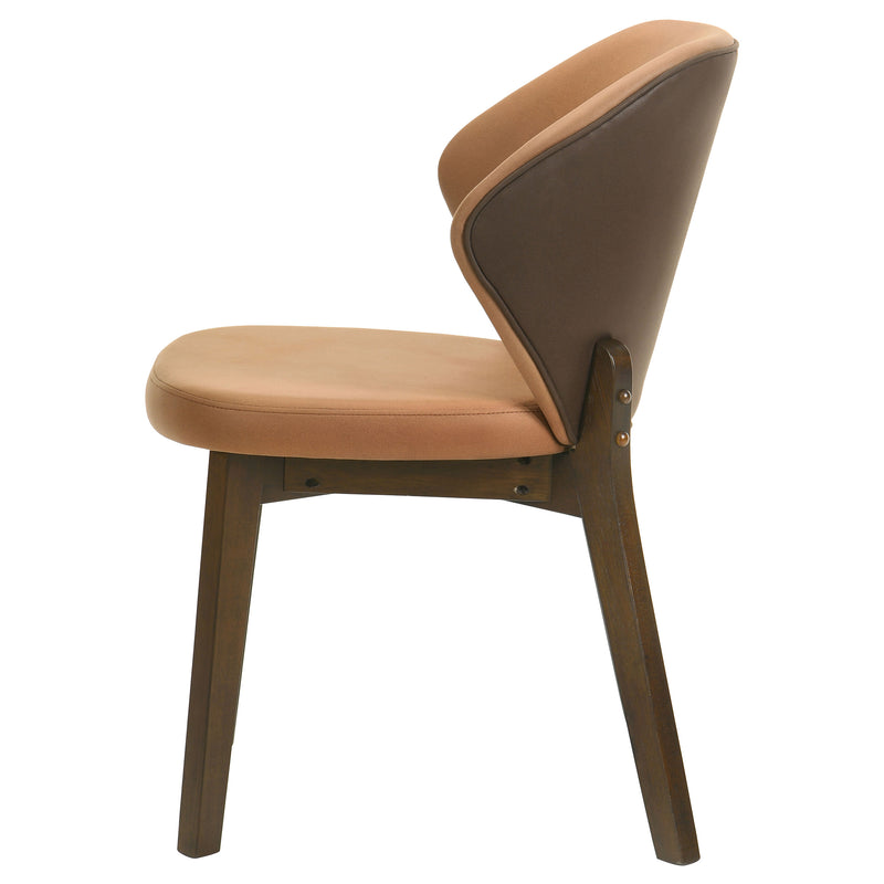 Silla de comedor auxiliar Randolph, color caramelo y marrón (juego de 2)