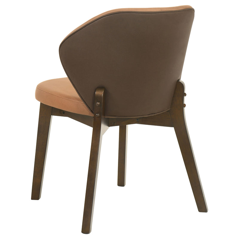 Silla de comedor auxiliar Randolph, color caramelo y marrón (juego de 2)