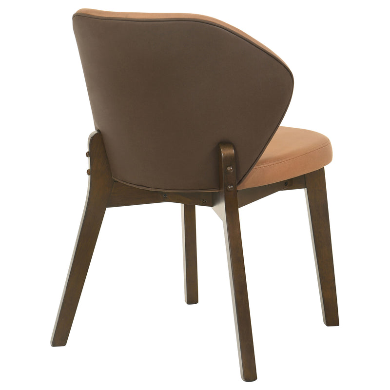 Silla de comedor auxiliar Randolph, color caramelo y marrón (juego de 2)