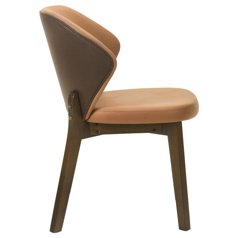 Silla de comedor auxiliar Randolph, color caramelo y marrón (juego de 2)