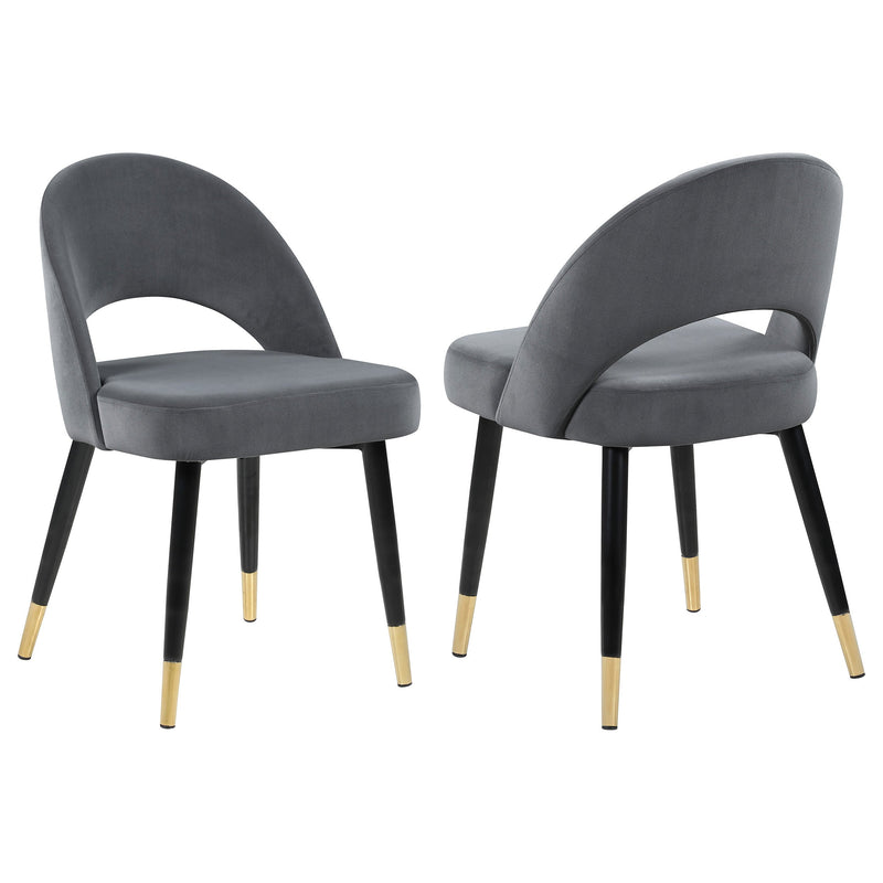 Silla lateral de comedor tapizada Lindsey (juego de 2)