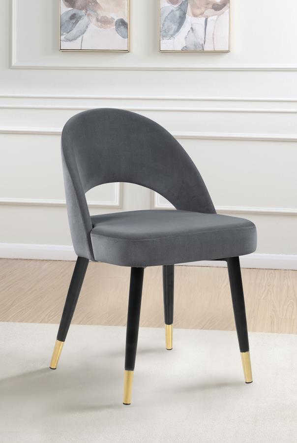 Silla lateral de comedor tapizada Lindsey (juego de 2)