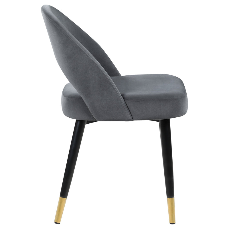 Silla lateral de comedor tapizada Lindsey (juego de 2)