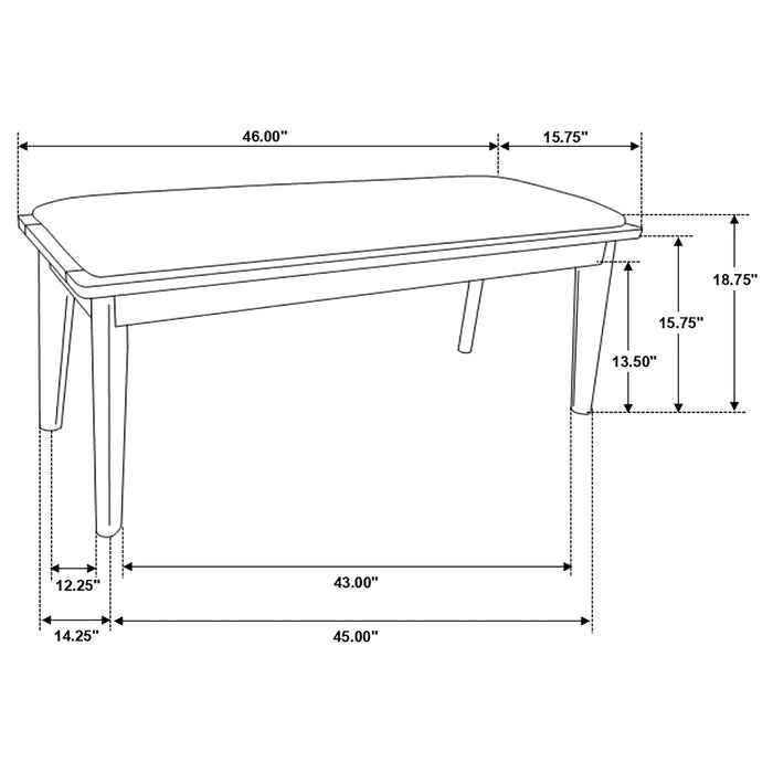 Everett  Faux Marble Top Dining Table Natural Walnut and Grey