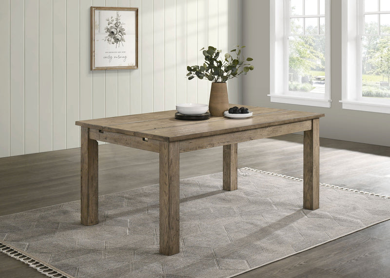 Mesa de comedor extensible Cardova de madera maciza de 87 pulgadas en roble viñedo