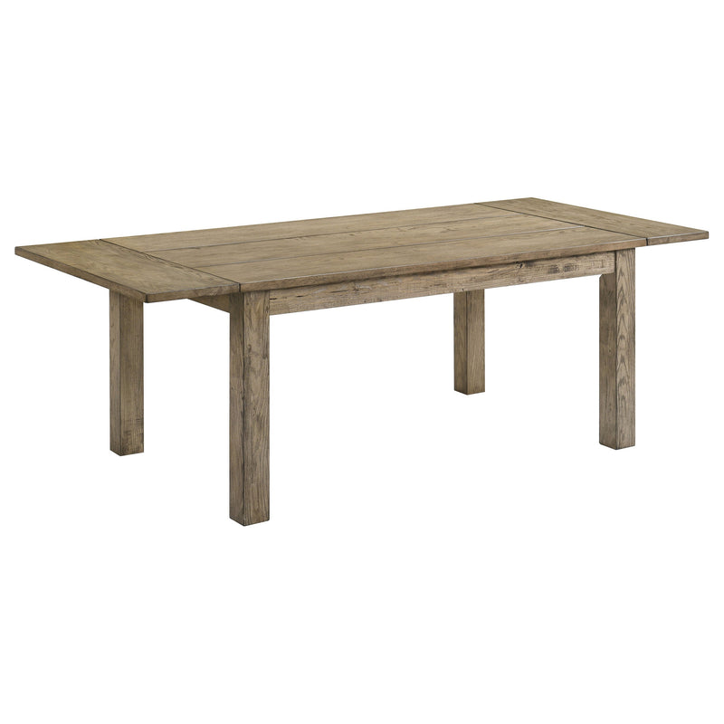 Mesa de comedor extensible Cardova de madera maciza de 87 pulgadas en roble viñedo