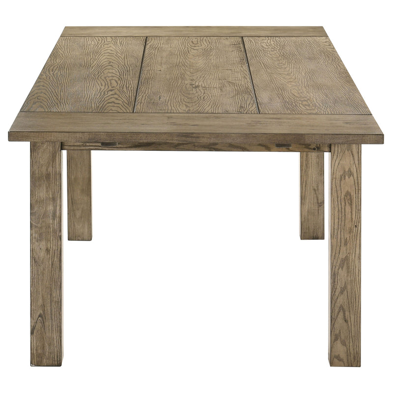 Mesa de comedor extensible Cardova de madera maciza de 87 pulgadas en roble viñedo