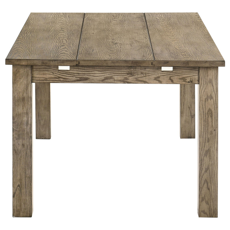 Mesa de comedor extensible Cardova de madera maciza de 87 pulgadas en roble viñedo