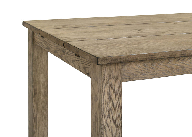 Mesa de comedor extensible Cardova de madera maciza de 87 pulgadas en roble viñedo