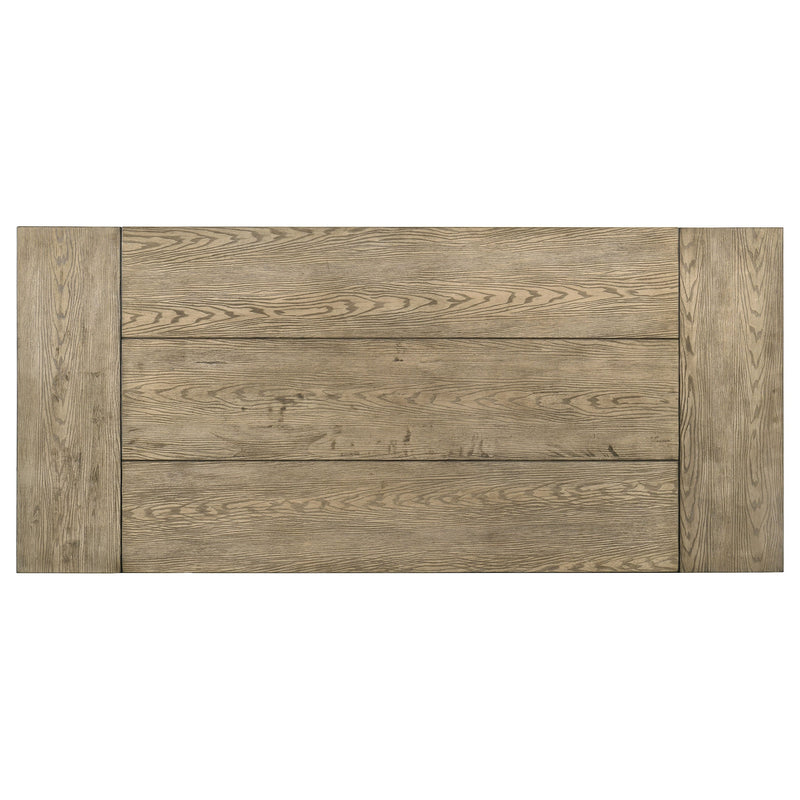 Mesa de comedor extensible Cardova de madera maciza de 87 pulgadas en roble viñedo
