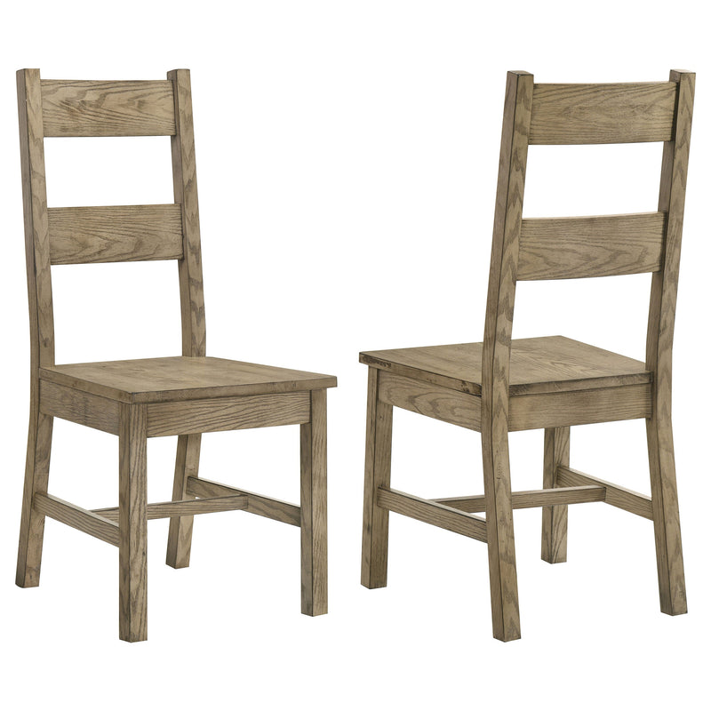 Silla de comedor lateral de madera maciza Cardova Roble Vineyard (Juego de 2)