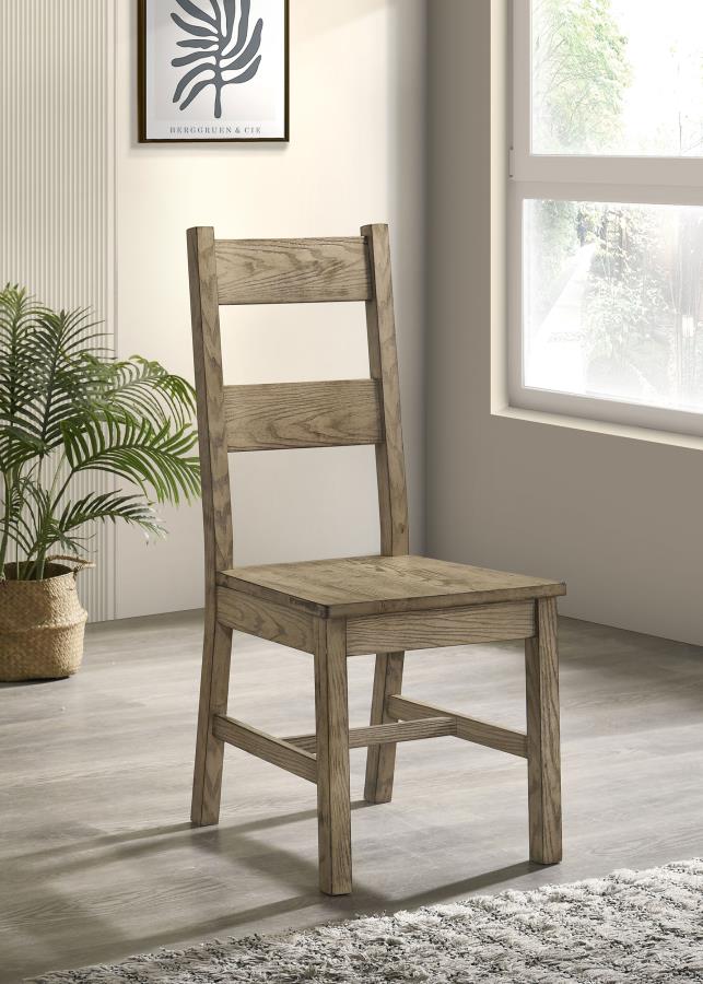Silla de comedor lateral de madera maciza Cardova Roble Vineyard (Juego de 2)