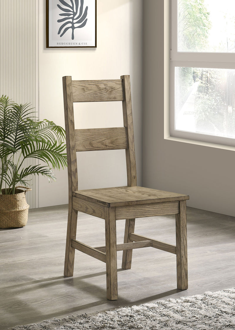 Silla de comedor lateral de madera maciza Cardova Roble Vineyard (Juego de 2)