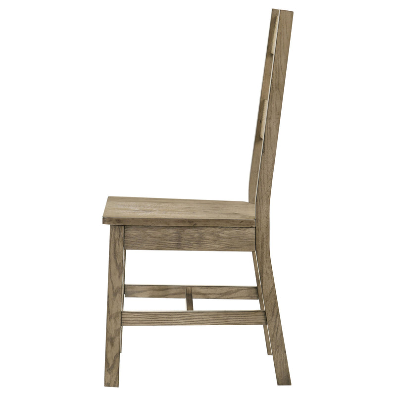 Silla de comedor lateral de madera maciza Cardova Roble Vineyard (Juego de 2)