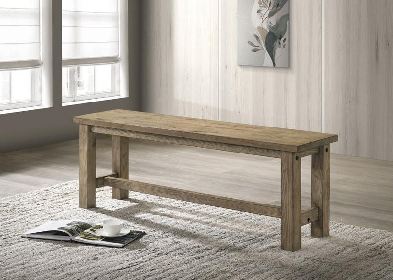 Banco de comedor de madera maciza Cardova de 51 pulgadas, roble viñedo