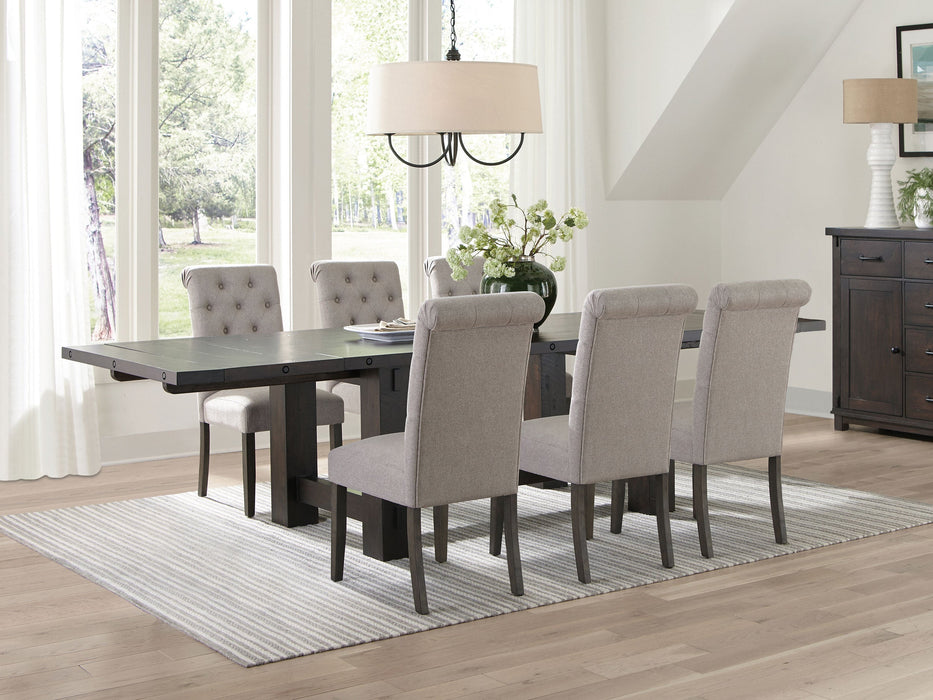 Calandra  Rectangular Dining Set with Extension Leaf Vintage Java and Grey