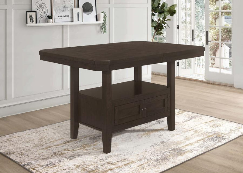 Mesa de comedor extensible Prentiss de 78 pulgadas, capuchino