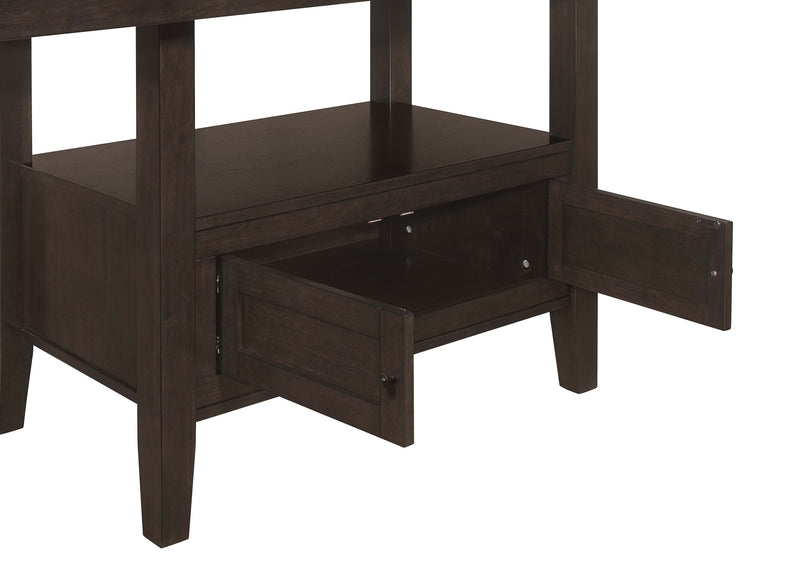 Mesa de comedor extensible Prentiss de 78 pulgadas, capuchino