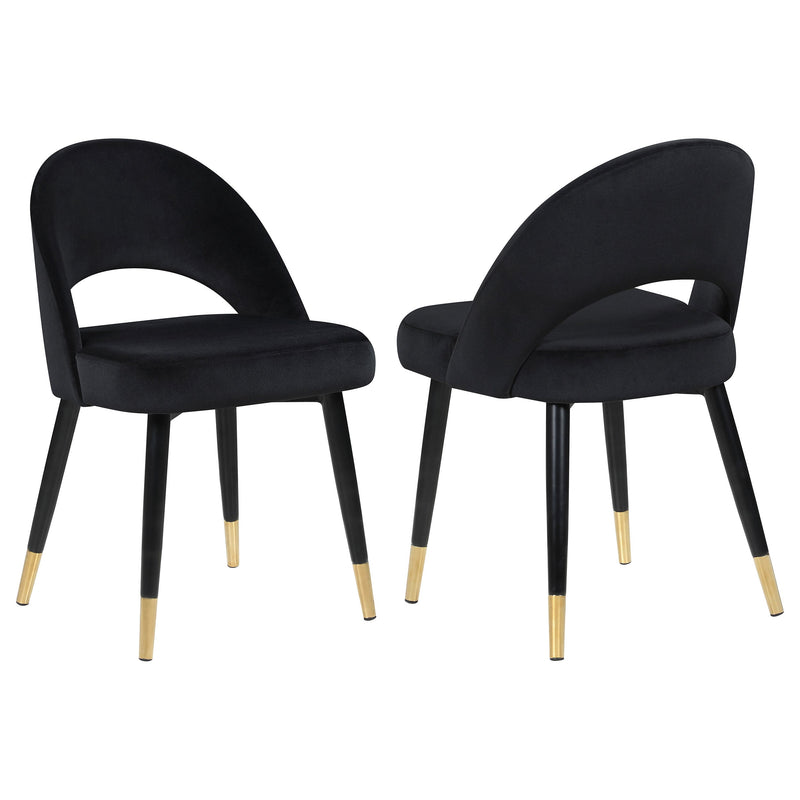 Silla lateral de comedor tapizada Lindsey (juego de 2)