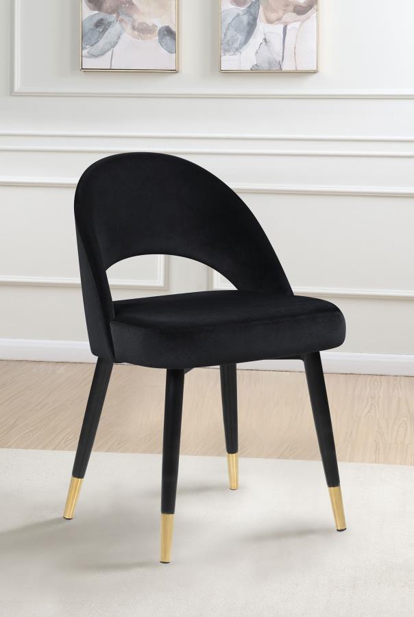 Silla lateral de comedor tapizada Lindsey (juego de 2)